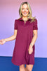 SSYS Everyday Dress In Lattice Maroon