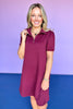 SSYS Everyday Dress In Lattice Maroon
