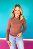 SSYS Signature Long Sleeve Turtleneck In Chocolate