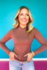 SSYS Signature Long Sleeve Turtleneck In Chocolate
