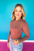 SSYS Signature Long Sleeve Turtleneck In Chocolate