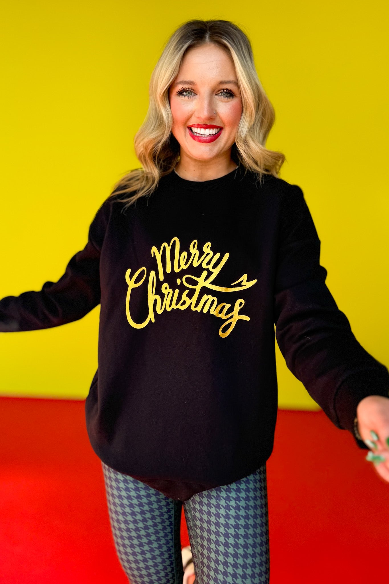 SSYS Merry Christmas Sweatshirt In Black