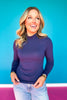 SSYS Signature Long Sleeve Turtleneck In Navy