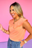 SSYS Sleeveless Solid Pippa Top In Coral *FINAL SALE*
