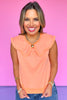 SSYS Sleeveless Solid Pippa Top In Coral *FINAL SALE*