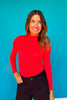 SSYS Signature Long Sleeve Turtleneck In Red