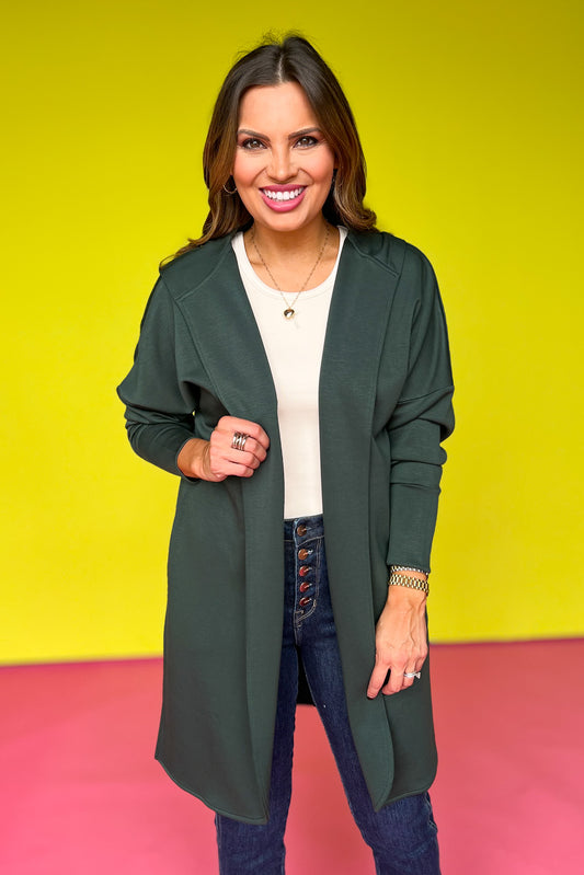 SSYS Maya Air Cardigan In Hunter Green