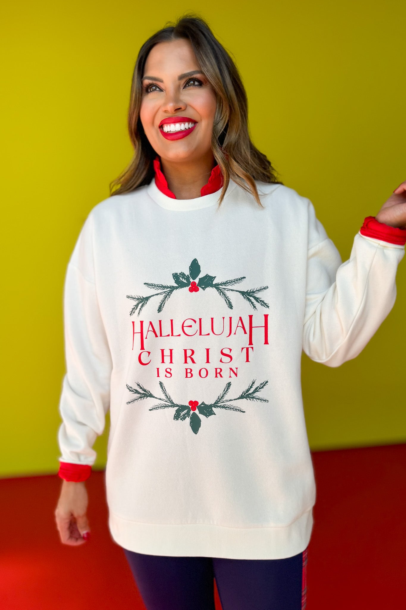 SSYS Hallelujah Sweatshirt In Ivory