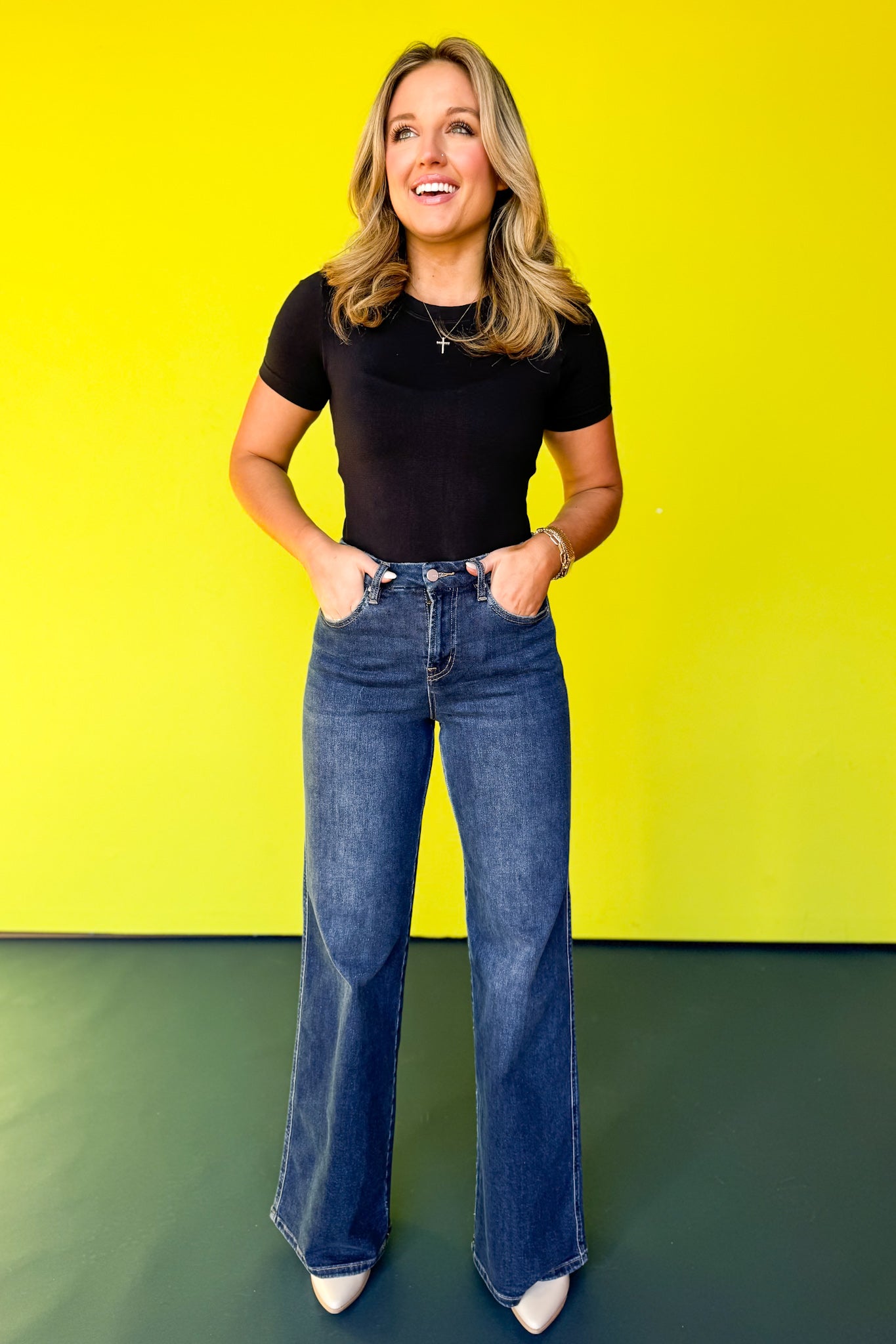 ☆AVANDRESS☆ This is wide pants SKY BLUE 23SS04-04 Blue High Rise Wide Leg Pants Online Shopping | OXXOSHOP