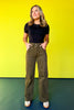 Mica Olive Super High Double Waistband Wide Leg Jeans *FINAL SALE*