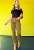 Mica Olive High Rise Cropped Straight Leg Jeans *FINAL SALE*