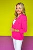 SSYS Allie Contrast Liner Blazer In Pink