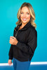 SSYS Ainsley Cropped Air Pullover In Black