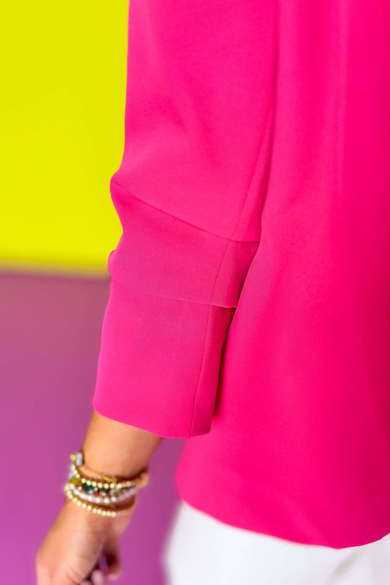 SSYS Allie Contrast Liner Blazer In Pink