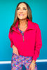 SSYS Ainsley Cropped Air Pullover In Pink