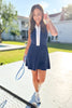 SSYS Contrast Half Zip Active Dress In Navy