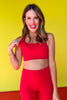 SSYS Red Butter Criss Cross Back Sports Bra