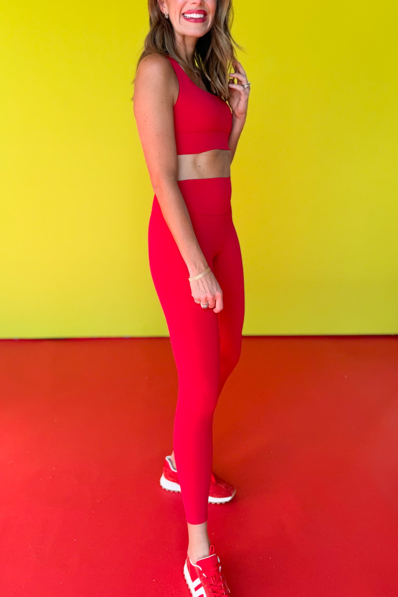 SSYS Red High Waist Seamless Leggings