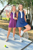 SSYS Contrast Half Zip Active Dress In Purple