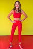 SSYS Red High Waist Seamless Leggings