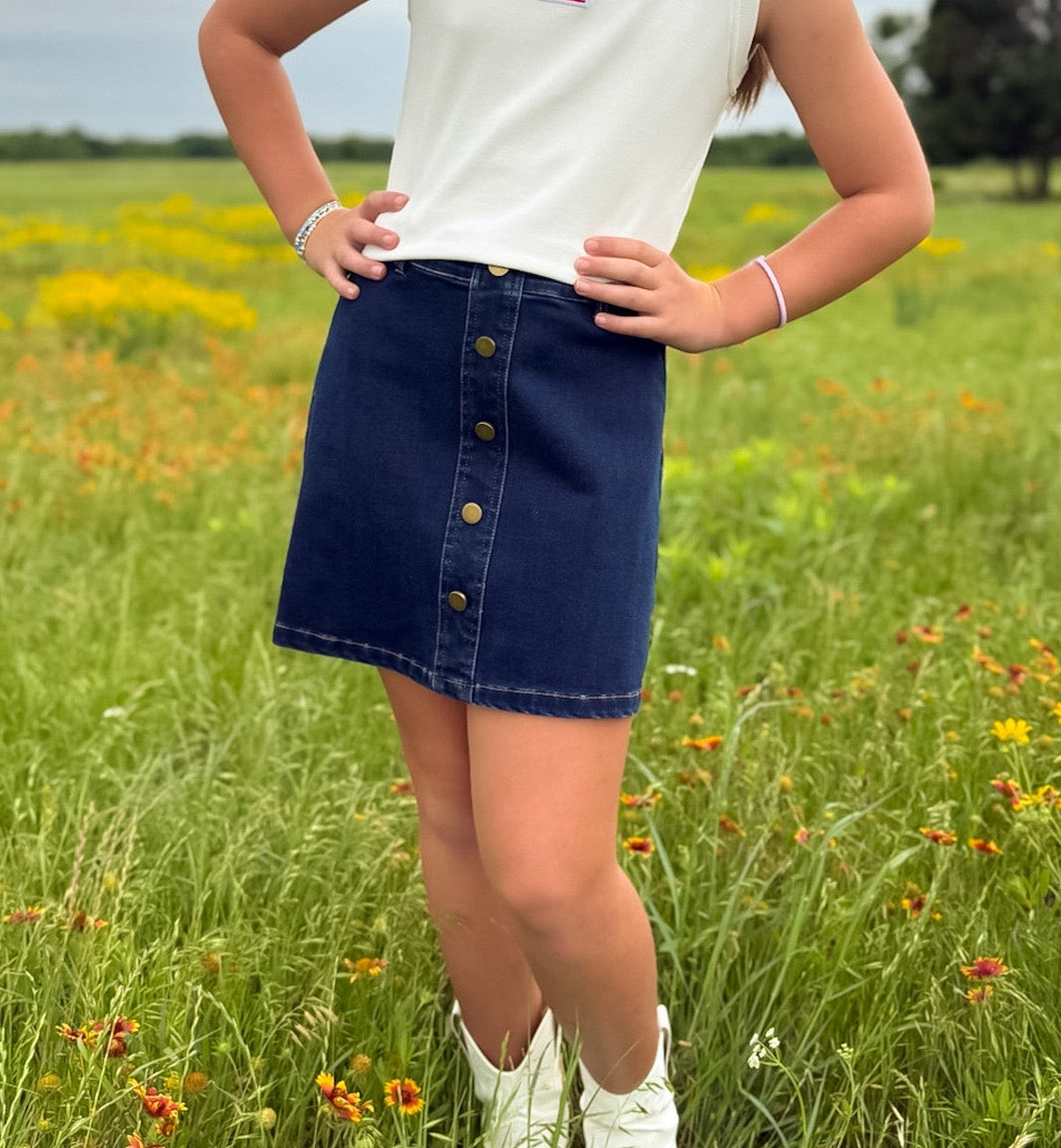 SSYS Rayne Kids Denim Skirt