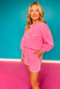 SSYS Myla Sweatshirt Shorts Set In Pink