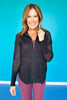 SSYS Exaggerated Collar Crochet Knit Zip Up Sweater In Black
