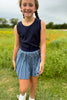 SSYS Kids Ribbed Crew Neck Sleeveless Tank In Navy
