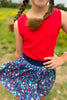 SSYS Kids Lottie Pleated Skort In Freedom Floral