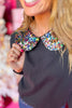 SSYS Loretta Sequin Peter Pan Collar Sweater In Multi