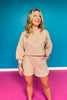 SSYS Myla Sweatshirt Shorts Set In Taupe