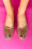 Tan Rhinestone Embellished Flats *FINAL SALE*
