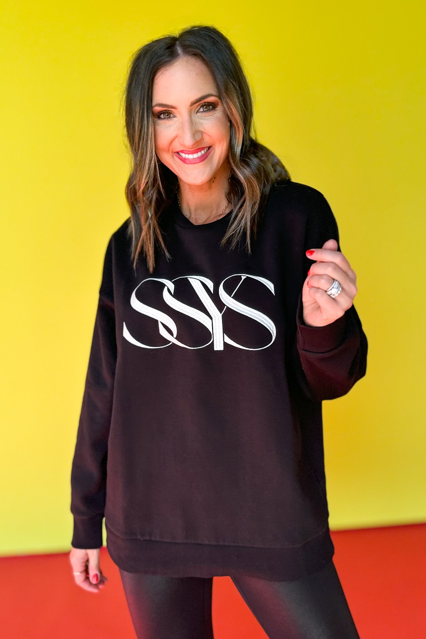 SSYS Embroidered Sweatshirt In Black