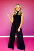 SSYS Lillian Ponte Knit Wide Leg Pants In Black