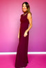 SSYS Lillian Ponte Knit Wide Leg Pants In Maroon