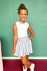 SSYS Kids Felicity Metallic Skort In Silver