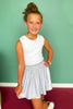 SSYS Kids Felicity Metallic Skort In Silver