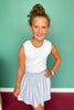 SSYS Kids Ribbed Crew Neck Sleeveless Tank In Ivory