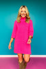 *PRE-AUTHORIZE* SSYS Evie Long Sleeve Turtleneck Mini Sweater Dress In Pink