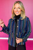 SSYS Carrie Blue Houndstooth Jacket
