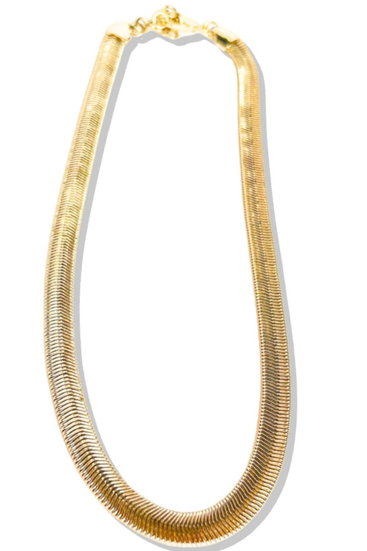 Gold Curb Chain Necklace