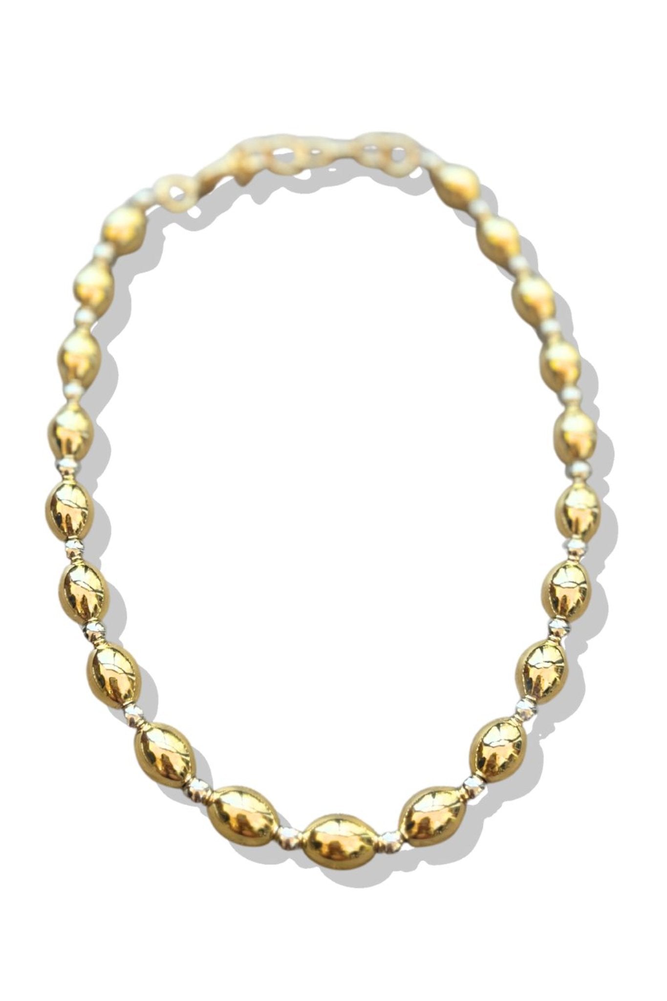 Gold Two Toned Beaded Necklace