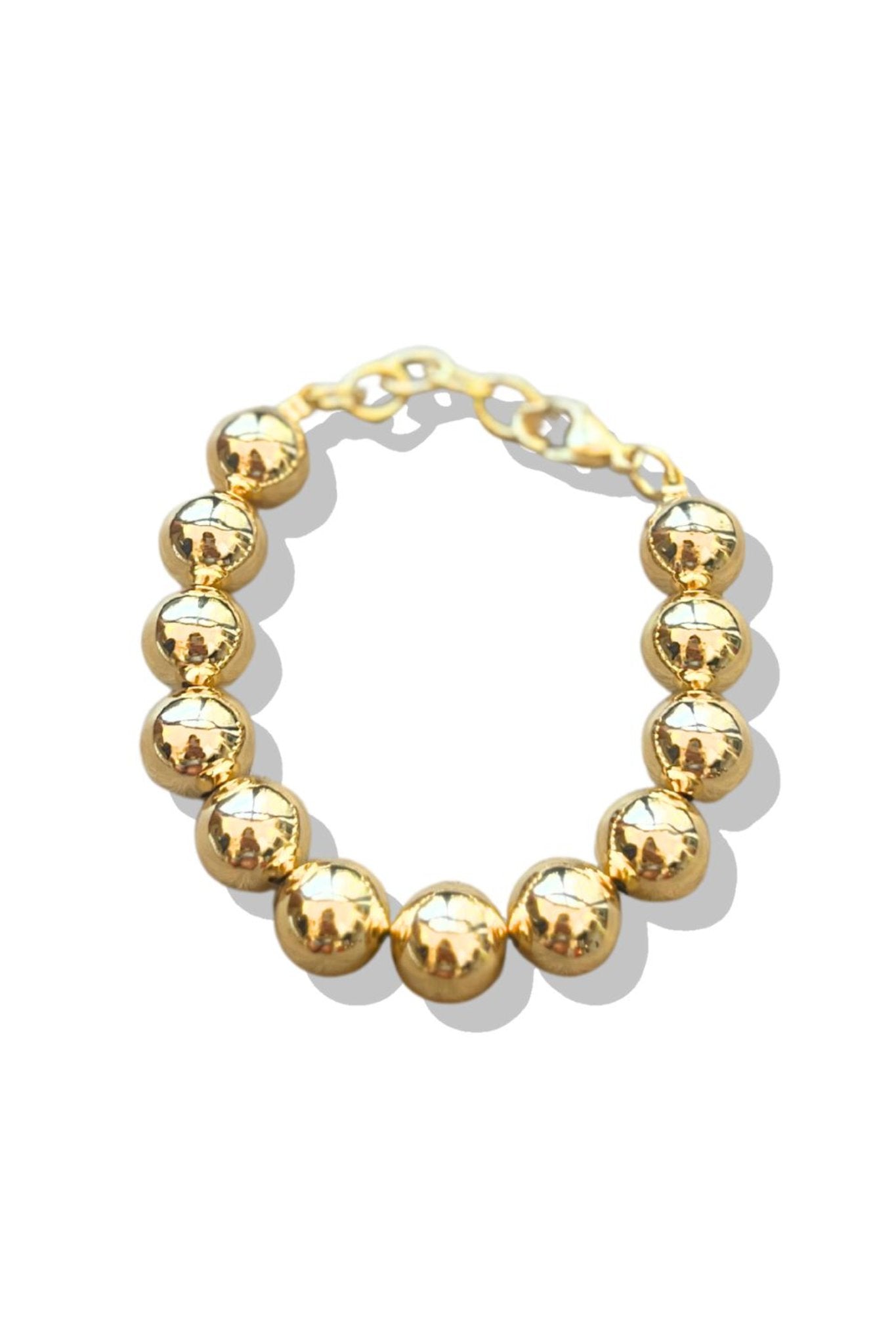 Gold 14mm Sphere Bracelet