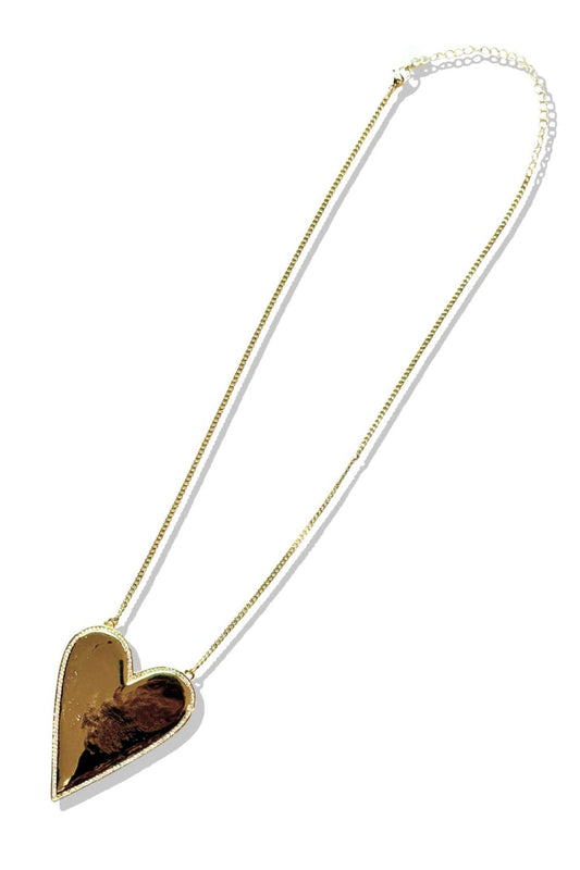 Gold Big Heart Necklace