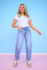 Vervet High Rise Barrel Leg Jeans