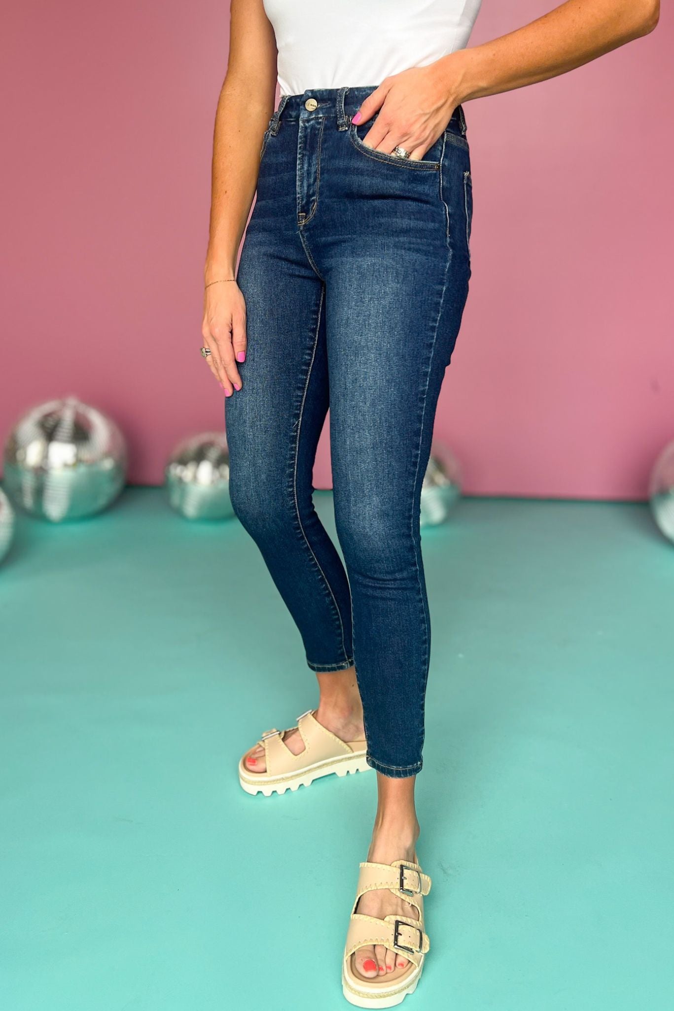 Mica Dark Wash High Rise Skinny Jeans, jeans, dark wash jeans, high rise jeans, skinny jeans, high rise skinny jeans, must have jeans, elevated jeans, elevated style, summer jeans, summer style, Shop Style Your Senses by Mallory Fitzsimmons, SSYS by Mallory Fitzsimmons