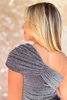 SSYS Cherish Metallic One Shoulder Top In Silver