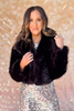 SSYS Lola Faux Fur Jacket In Black