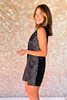 SSYS Silvia Black Sequin Blazer Dress