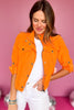 Orange Button Front Drawstring Jacket, jacket, drawstring jacket, orange jacket, orange drawstring jacket, must have jacket, elevated jacket, elevated style, summer jacket, summer style, Shop Style Your Senses by Mallory Fitzsimmons, SSYS by Mallory Fitzsimmons